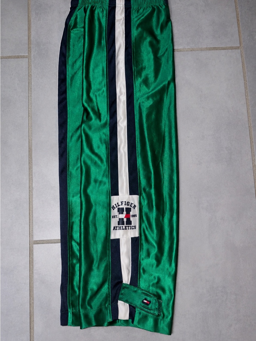 Tommy Hilfiger Green Track Pants - woman’s medium Y2K sports - Picture 3 of 7
